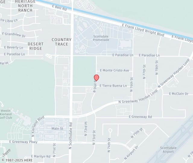 Location Map: 7432 E Tierra Buena Ln Scottsdale, AZ 85260